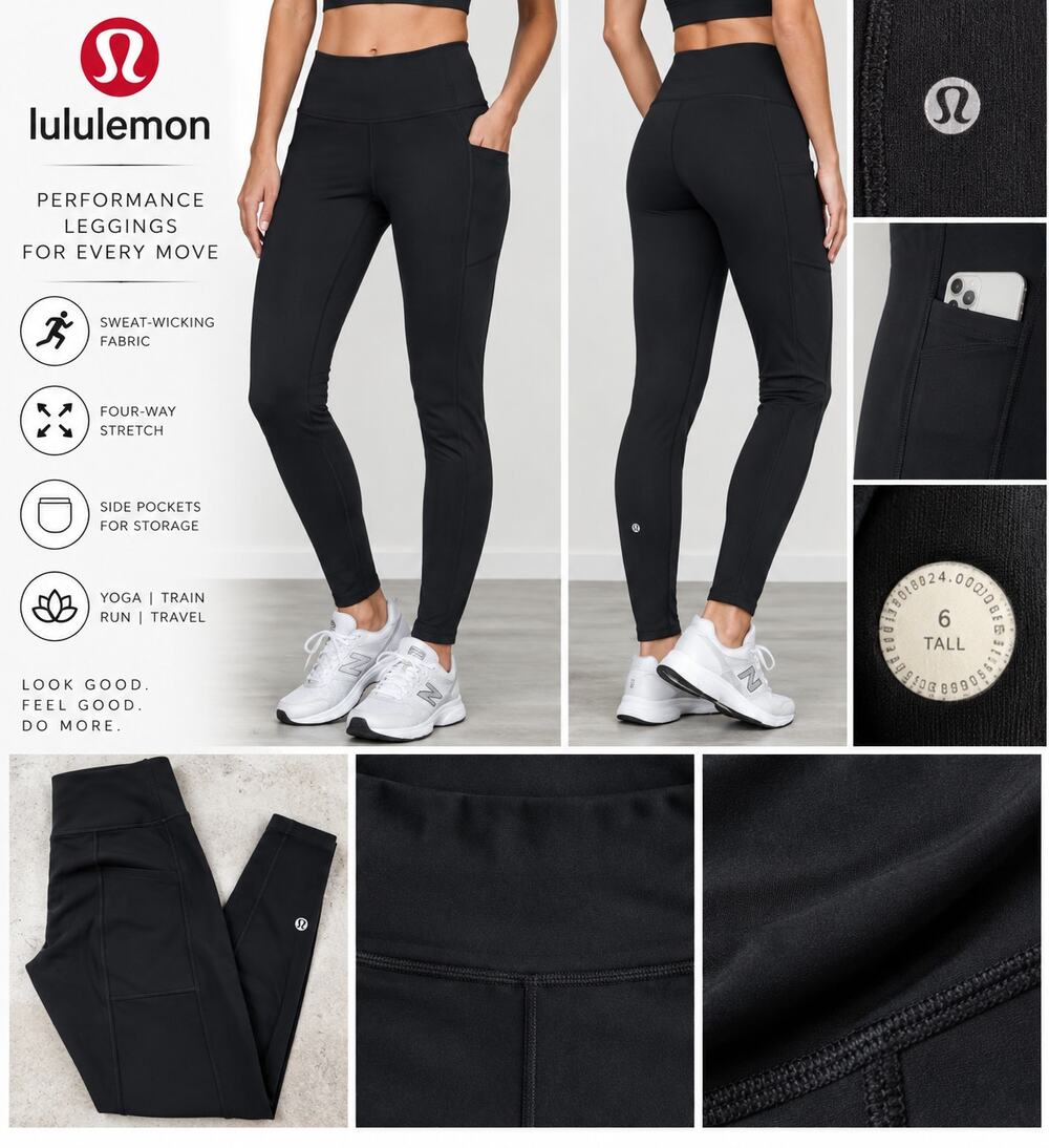 Lululemon Speed Up Tight Tall 31" Black Size 6 Full-On Luxtreme Running Leggings